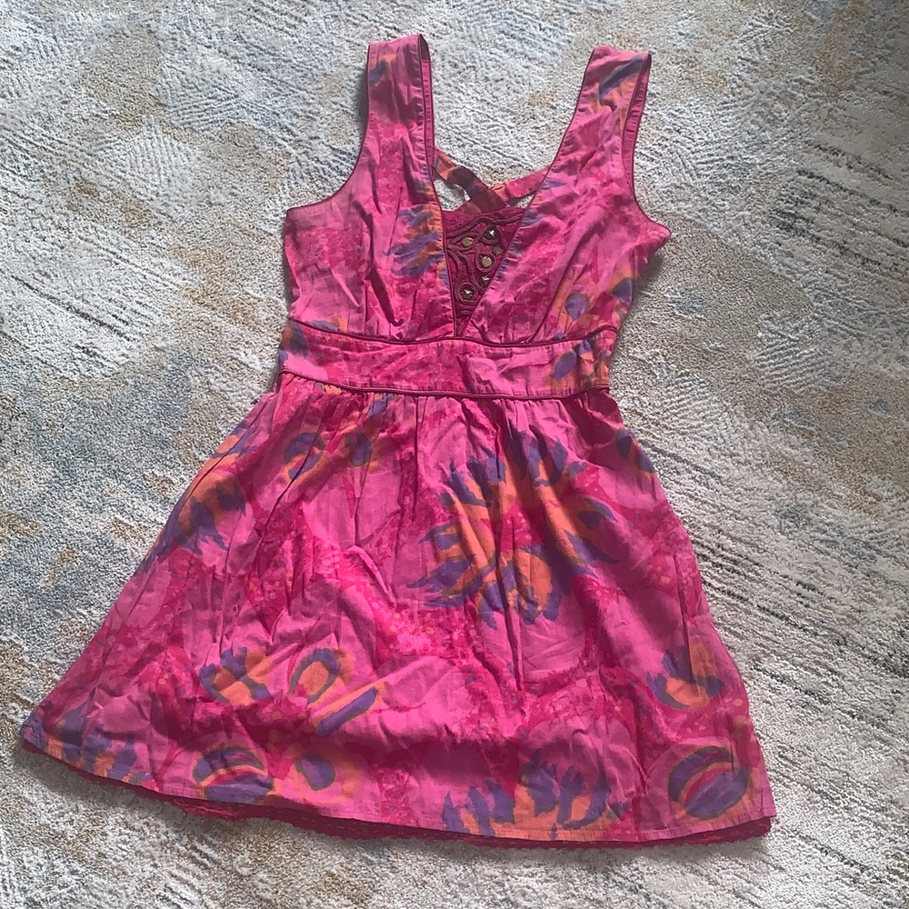 Free people Pink boho Sleeveless Dress size 0